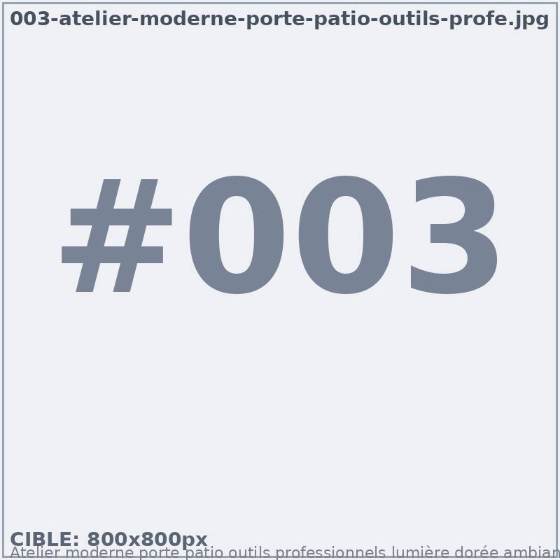 Atelier moderne de réparation de porte patio avec outils professionnels